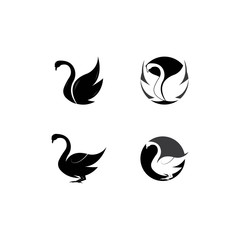 Fototapeta premium Swan logo Template vector
