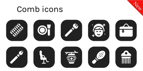 comb icon set