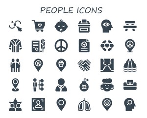 Modern Simple Set of people Vector filled Icons