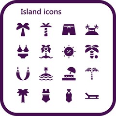 island icon set