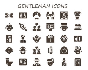 gentleman icon set