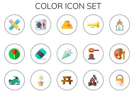 Modern Simple Set of color Vector flat Icons