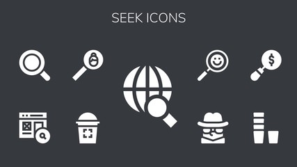 seek icon set