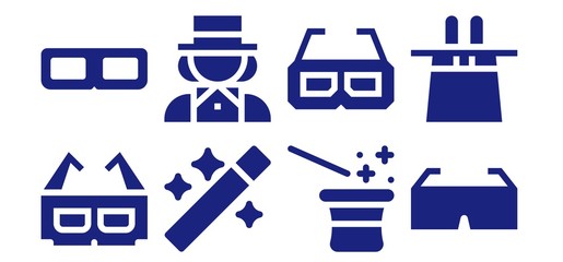 Modern Simple Set of illusion Vector filled Icons