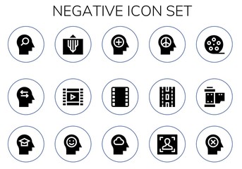 Modern Simple Set of negative Vector filled Icons
