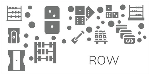 Modern Simple Set of row Vector filled Icons
