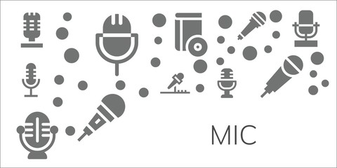 mic icon set