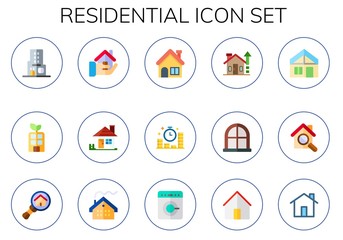 residential icon set