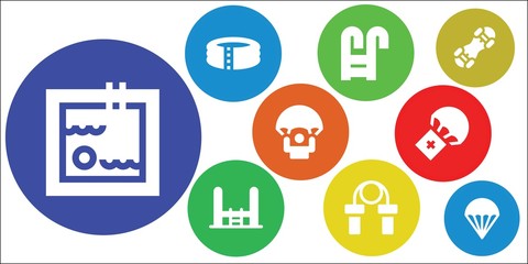 Modern Simple Set of jump Vector filled Icons