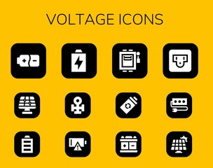 voltage icon set
