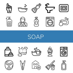 Set of soap icons