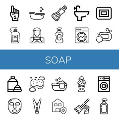 Set of soap icons