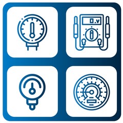 barometer simple icons set