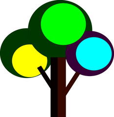A logo of tree for the t shirt or other business elements . Nature icon, Tree symbol.