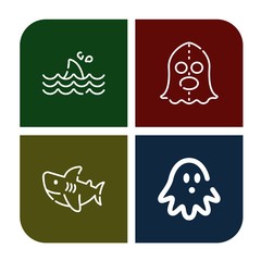 fear simple icons set