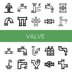Set of valve icons