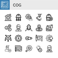 cog icon set