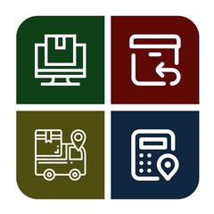 Fototapeta premium Set of tracking icons