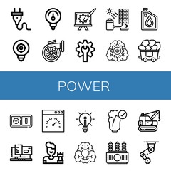 Set of power icons