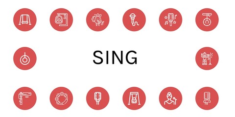 sing simple icons set