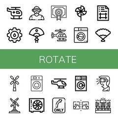 rotate simple icons set