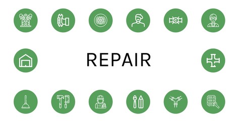 Set of repair icons