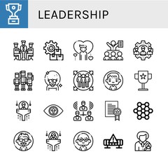 leadership icon set