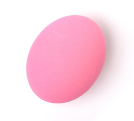 Single pink egg (preserved eggs) isolated on a white background,Top view.