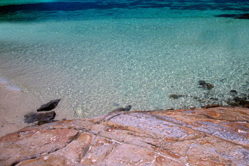 Wonderful turqoise sea at Andaman sea, Beautiful beach and gentle wave at  Island, Thailand