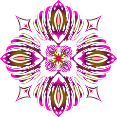 Simple Mandala Shape for Coloring. Vector Mandala. Floral. Flower. Oriental. Book Page. Outline.Creative mandala design