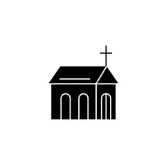 church easter black icon over white