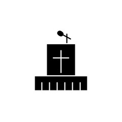 church pedestal easter black icon over white