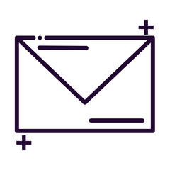 letter in envelope line style icon