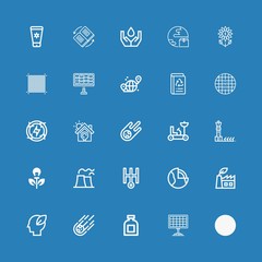 Editable 25 solar icons for web and mobile