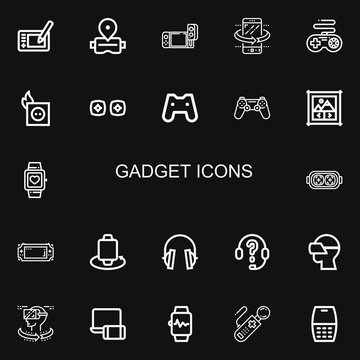 Editable 22 gadget icons for web and mobile