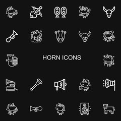 Editable 22 horn icons for web and mobile