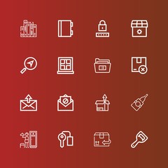 Editable 16 open icons for web and mobile