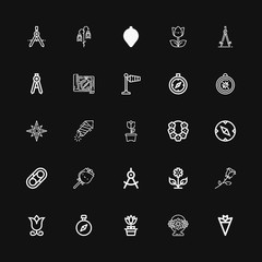 Editable 25 rose icons for web and mobile