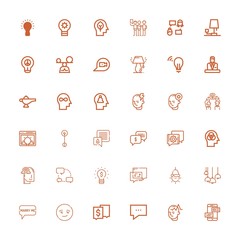Editable 36 think icons for web and mobile