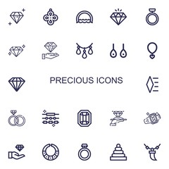 Editable 22 precious icons for web and mobile