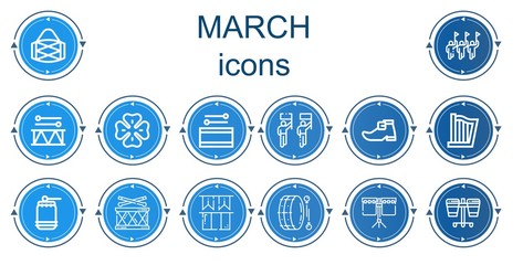 Editable 14 march icons for web and mobile