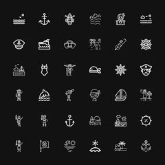 Editable 36 anchor icons for web and mobile