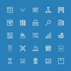 Editable 25 seo icons for web and mobile