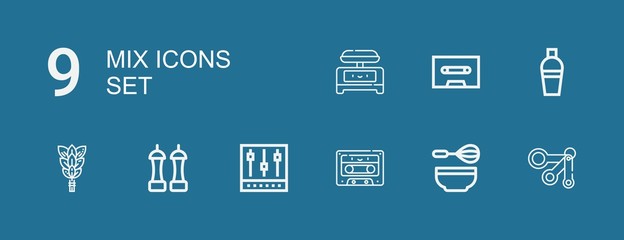 Editable 9 mix icons for web and mobile