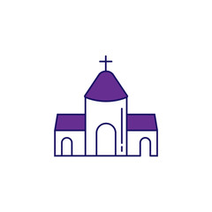 church building outline easter icon