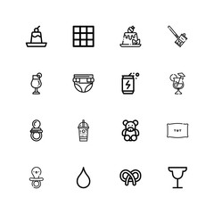 Editable 16 soft icons for web and mobile