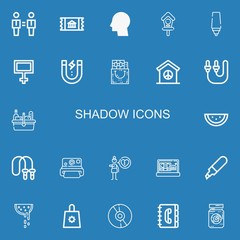 Editable 22 shadow icons for web and mobile