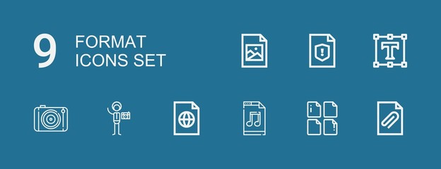 Editable 9 format icons for web and mobile