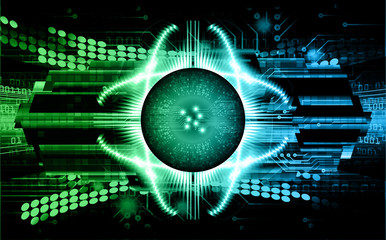 eye cyber circuit future technology concept background