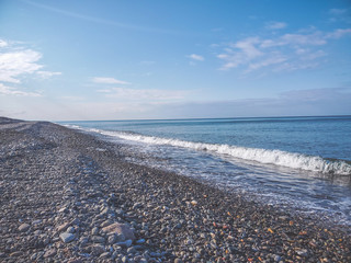 Black Sea in Batumi, Georgia. Quiet and empty background.